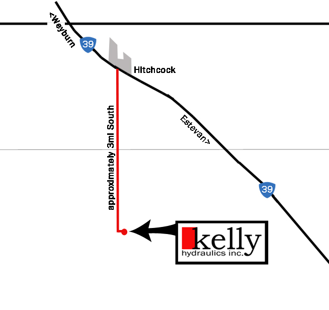 location map: ~3 miles South of Hitchcock